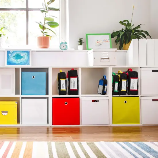 Premium Toy Storage Bags Compatible with LEGO Bricks - Set of 4 Bags With Labels, Handles & Pockets For Easy Organizing - Quality Bliss Bins for Keeping Puzzles & Board Games Stored with Ease {5}