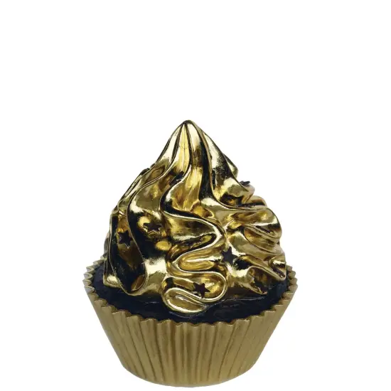 Gold Chocolate Cupcake With Stars Over Sized Statue {1}