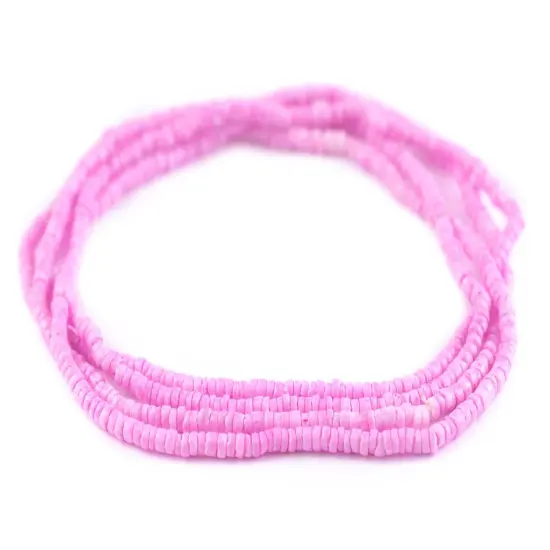 The Bead Chest Tulip Pink Sliced Shell Heishi Beads (3mm) {3}