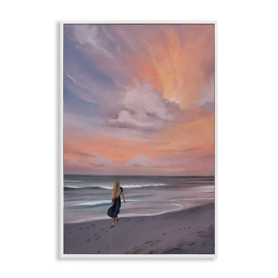 Stupell Industries Sunset Beach Walk Framed Giclee Wall Art Design by Svetlana Aleynikova {1}