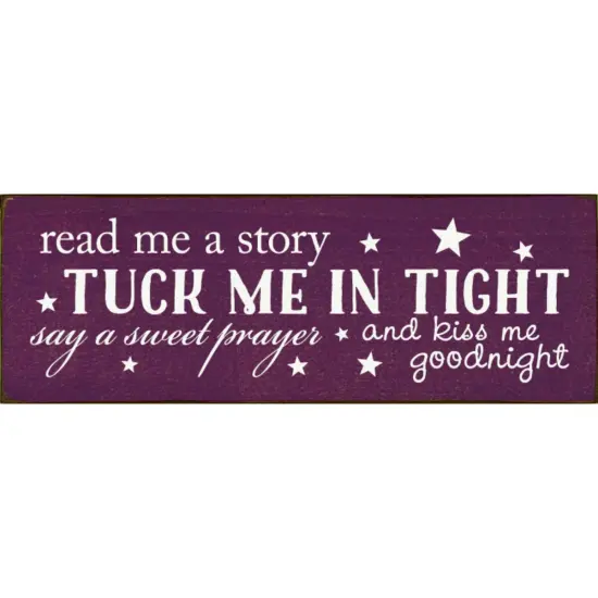 Knotty Pine Bed for Cozy Bedtime Stories and Sweet Goodnights Purple-White {1}