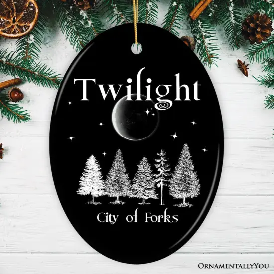 Twilight City of Forks Ornament, Teenage Girl Christmas Gift {1}