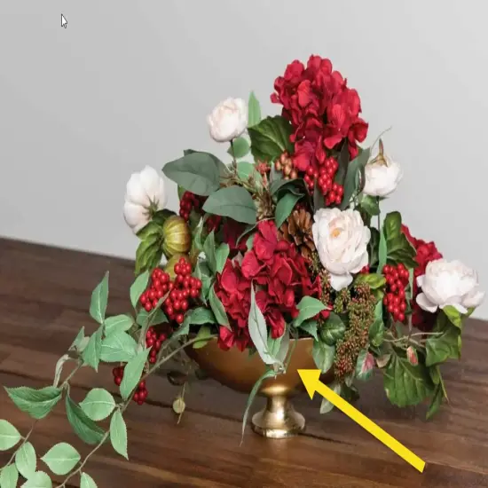 Gold Metal Compote Bowl &ndash; 11" Pedestal Vase for Floral Arrangements & Wedding Centerpieces {3}