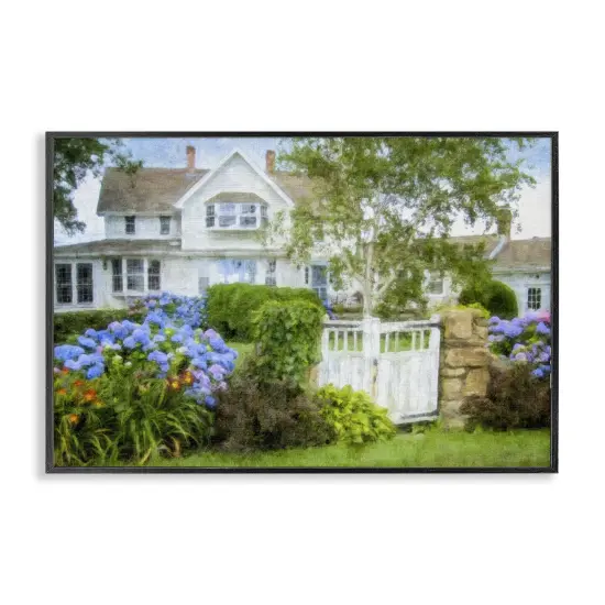Stupell Industries Beach Getaway Cottage Framed Giclee Wall Art Design by Graffi*tee Studios {1}