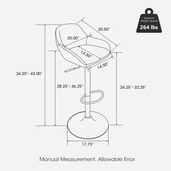 Set of 1/2/3/4 Mid-Century Modern Leatherette Gaslift Adjustable Swivel Bar Stools {10}