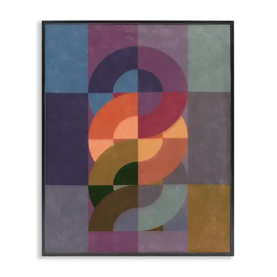 Stupell Industries Modern Interlocking Circles Framed Giclee Wall Art Design by Victoria Barnes  {2}