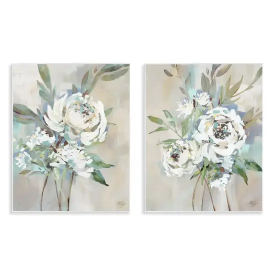 Stupell Industries Antique Rose Bundles 2pc Wall Plaque Art Set Design by Nina Blue {1}