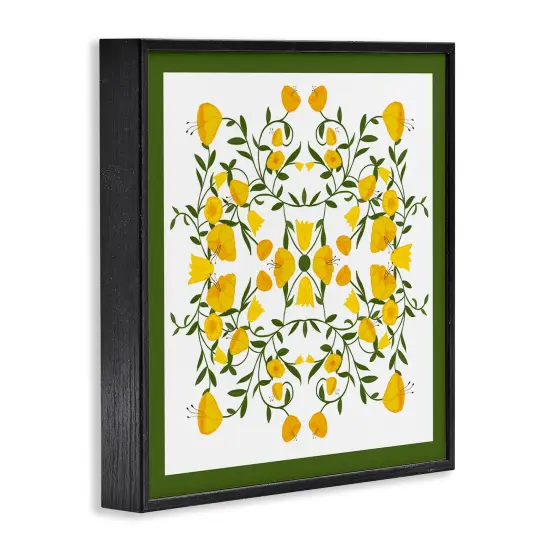 Stupell Industries Golden Blooms Symmetry Framed Giclee Wall Art Design by Michelle Ingari Designs {3}