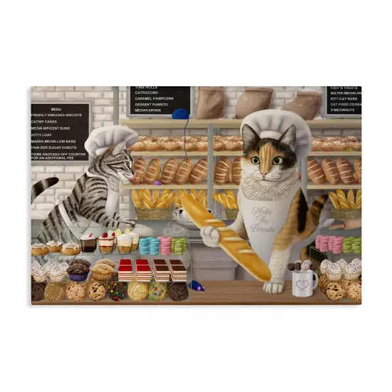 Stupell Industries Meow Bakery Funny Cats Canvas Wall Art Design by Mehu Art {1}