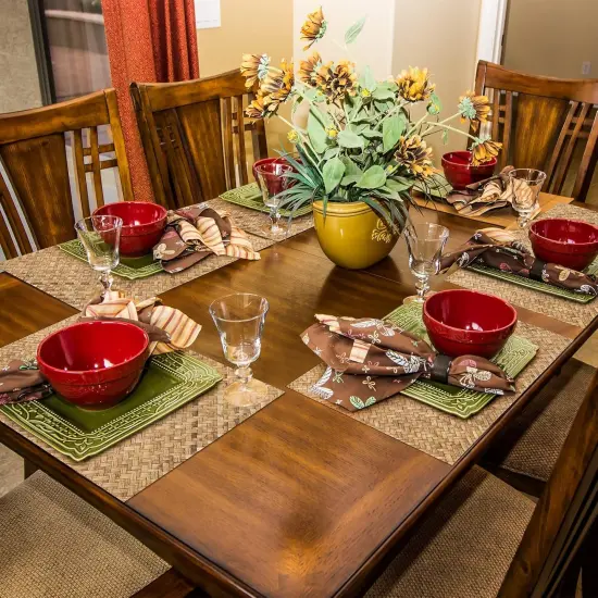 100-Pack Wicker-Print Paper Placemats &ndash; 11.8" x 15.7" Disposable Rattan-Style Table Mats for Dining, Weddings & Events {2}