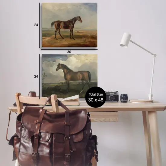 Stupell Industries Horses in Desolate Terrain 2pc Canvas Wall Art Set Design by James Ward {3}