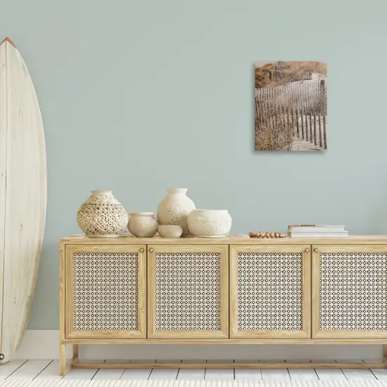 Stupell Industries Snaking Beach Fence Canvas Wall Art Design by LSR Design Studio {2}