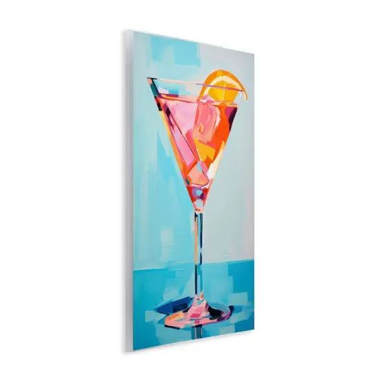 Stupell Industries Blue & Pink Martini Wall Plaque Art Design by LSR Design Studio {3}