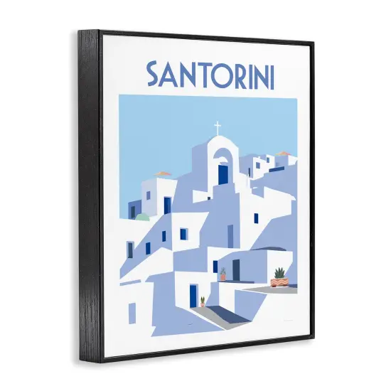 Stupell Industries Santorini City Architecture Framed Giclee Wall Art Design by Omar Escalante {3}
