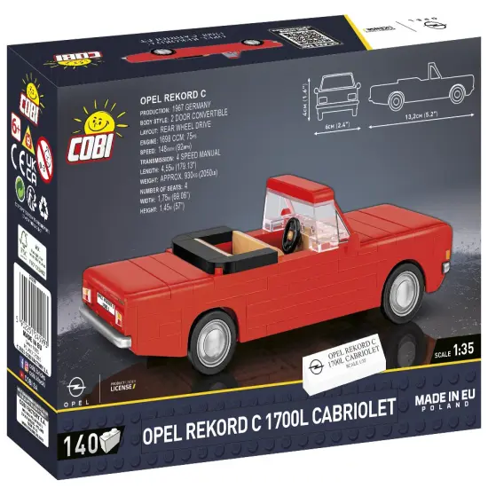 COBI Historical Collection Opel Rekord C 1700L Cabriole Vehicle {3}