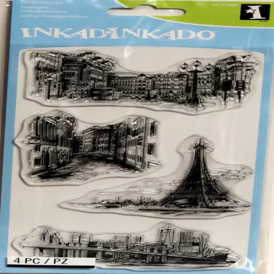 Inkadinkado Travel Sketches Cling Stamps {1}