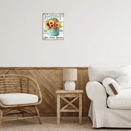 Stupell Industries Country Lane Flower Market Wall Plaque Art Design by Creatif Belle {2}
