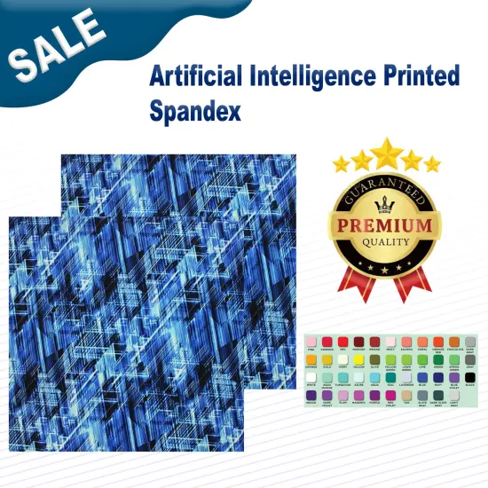 Artificial Intelligence Printed Spandex Fabric {1}