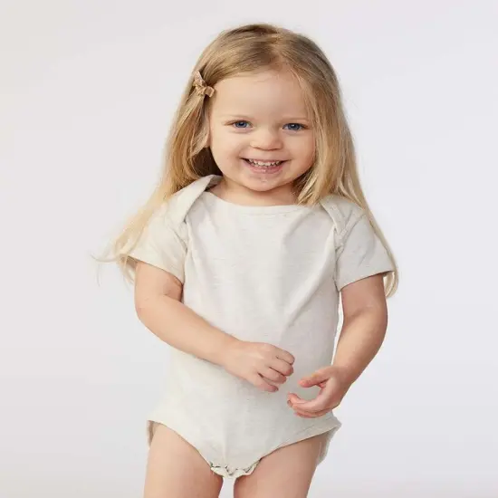 Rabbit Skins&reg; Ultra Soft Baby Fine Jersey Bodysuit - 4424 Natural Hea {1}