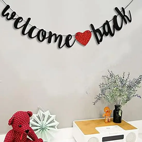 Welcome Back Banner Black Back to School {4}