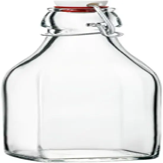 17 oz. Square Swing-Top Glass Bottle {1}