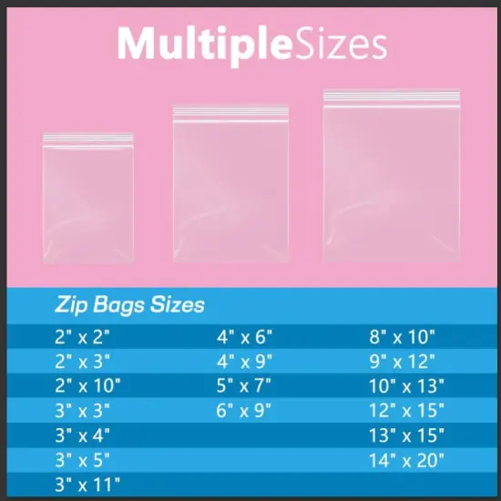 500 Pcs- 6" x 9" Plastic Poly Bags- Clear Resealable Zip Bag with Lock Seal Zipper {4}