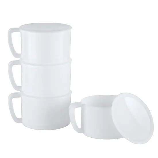 Collections Etc Microwave Bowls with Easy-Grip Handles and Lids - Set of 4 {4}