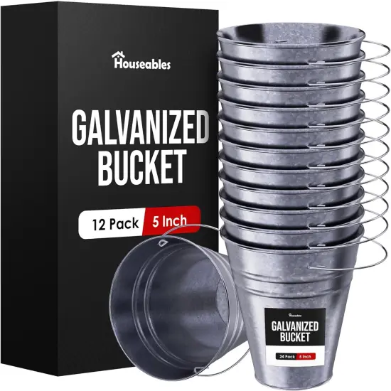 Galvanized Bucket - 12 Pack Bulk {1}