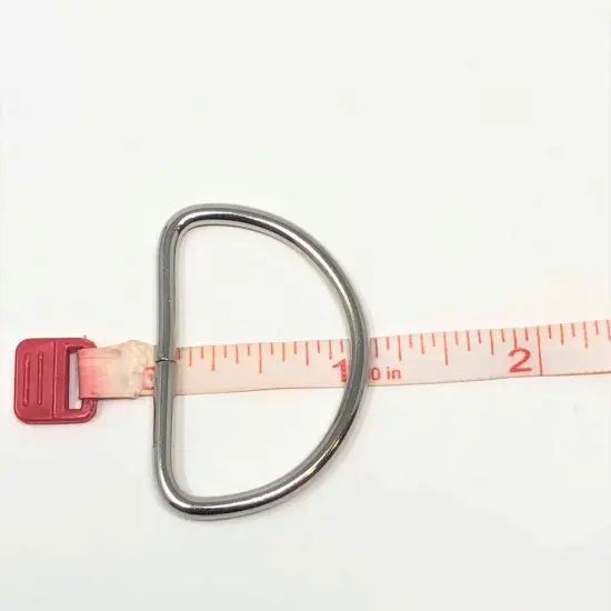 Metal D Ring 1.5" Nickel Plated Loop Ring {4}