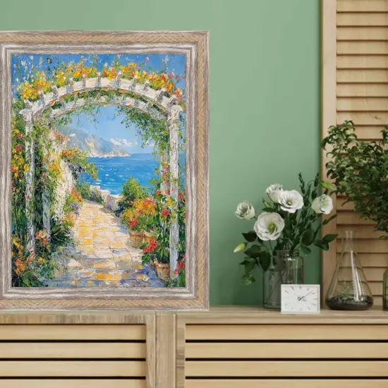 Nautical Rope Dock Boat Rustic White Wash Picture Frame 22x28 frame {7}