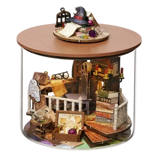 Miniature Wizardi Roombox Kit - Magic House Dollhouse Kit {2}
