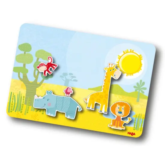 HABA Magnetic Puzzle Animals Around the World Habitat Matching Game for Toddlers, Travel-Friendly Learning Toy, Airplane Activity for Kids Multicolor {6}