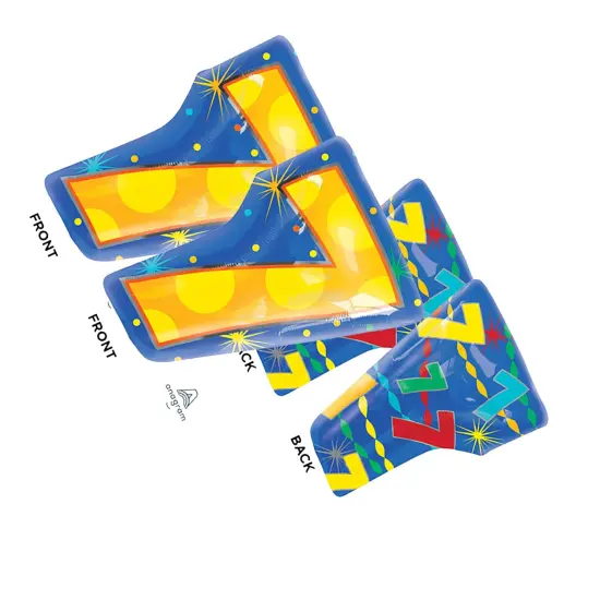 Number 7 Confetti Dots 20 Inch Foil Mylar Balloon {2}