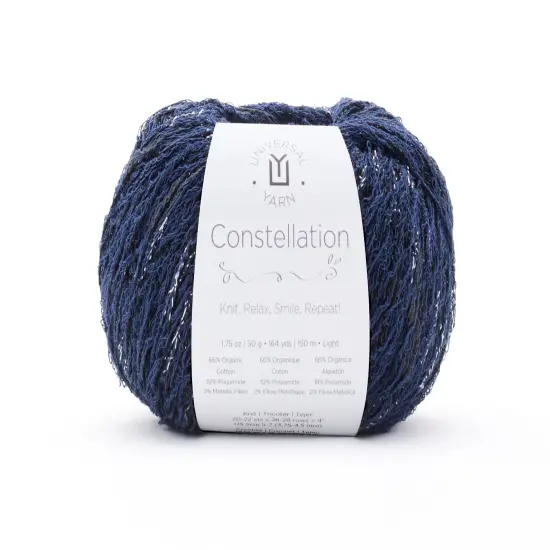 Constellation Chainette Cotton Blend/Metallic DK Yarn - 6 Colors 106 perseus {1}