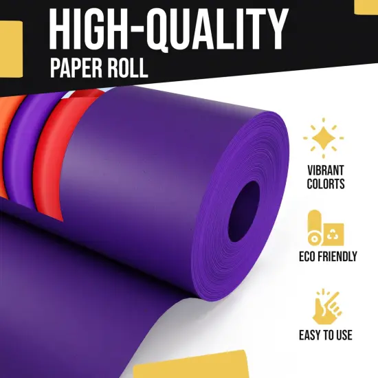 Kraft Paper Roll 36" X 1320" (110' Ft) Colored Paper Roll - Packing Paper Roll - Craft Supplies - Kraft Wrapping Paper Perfect as Shipping Paper Craft Paper Roll by Crown Display Purple {3}
