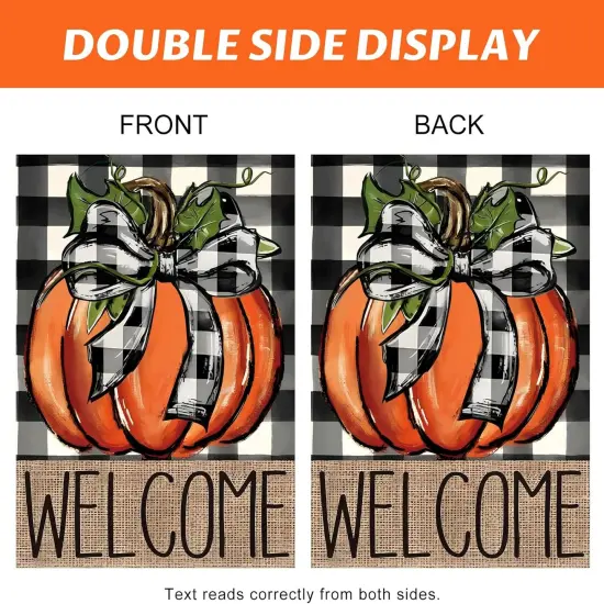 Welcome Fall Garden Yard Flag 12x18 Inch(Multi) {2}