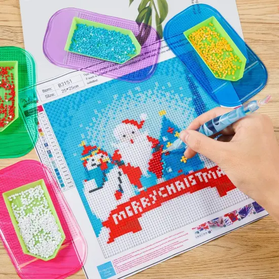 6 Pieces Anti-Slip Tools Sticky Mat for Diamond Art Painting, 5.6 x 3.3 Inch Non-Slip Universal Gel Pad for Diamond 5D Painting Accessories for Kids or Adults {2}