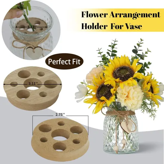 Fake Flowers in Vase,Artificial Sunflower Bouquets in Vase with a Flower Arrangement Holder,Table Centerpieces for Dining Room,Flower Centerpieces for Tables,Faux Flowers in Vase,Coffee Table Decor {2}