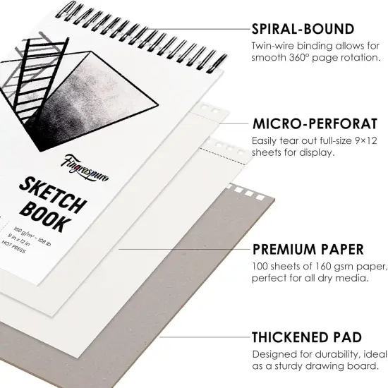 9"x12" Sketch Book, 100 Sheets {2}