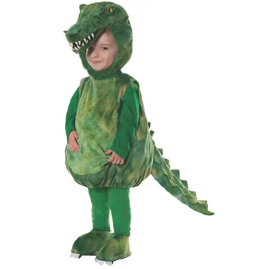 Alligator Toddler Halloween Costume Plush Green Reptile Tail Hood Shoe Outfit {1}
