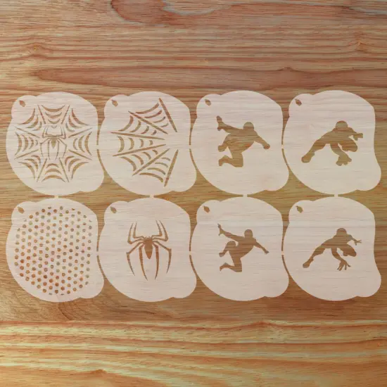 Comic Book Spider Face Painting Stencil Set | Perfect for Face Painting, Temporary Tattoos, Birthday Party | Designer Stencils | {1}