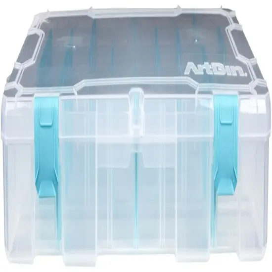 ArtBin Tarnish Inhibitor Solutions Box 4-15 Compartments-14"X8.5"X2" Translucent {6}
