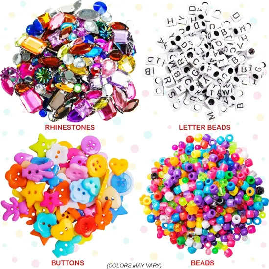Mega Kids Crafts and Art Supplies Jar Kit - 1000+ Piece Set {3}