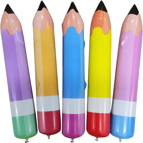 5Pcs Back to School Balloons Big Pencil Foil Balloon Set {1}