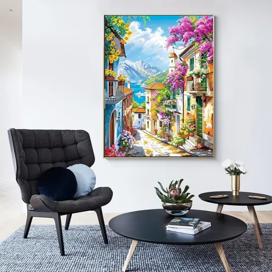 Town Landscape Adult Paint by Number Kit (16x20 Inch) {3}