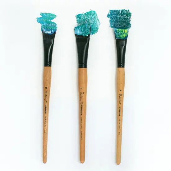 Princeton Catalyst Polytip Brush-Long Handle Angle Bright Size 12 {4}