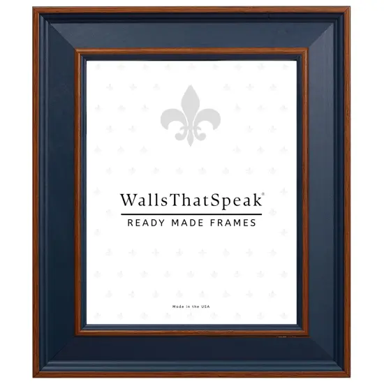 Country Estate 2", Blue Hardwood Picture Frame by wallsthatspeak {1}