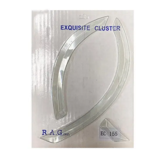 10" x 4-1/2" Exquisite Clear Glass Religious Fish Bevel Cluster EC155 {3}