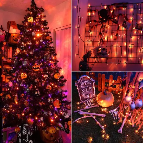 Halloween Lights, 240 LED 78.74ft Orange Lights {2}