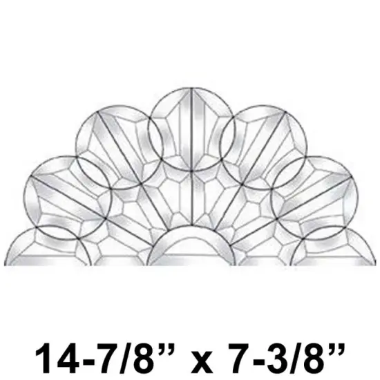 14-7/8" x 7-3/8" Exquisite Clear Glass Bevel Cluster EC161 {2}